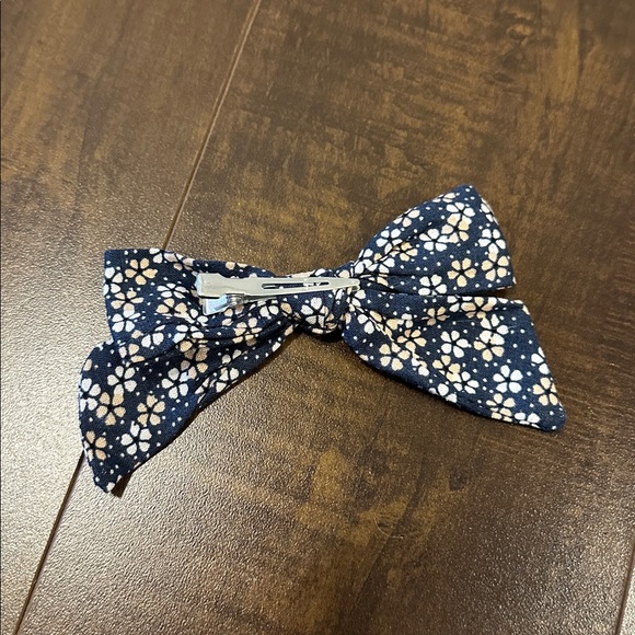 Rylee + Cru Navy Floral Kids Dress with Bow - Picture 6 of 7